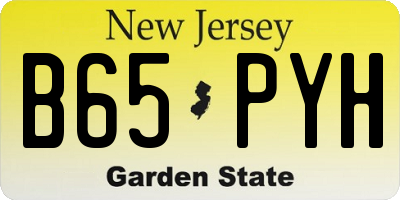 NJ license plate B65PYH