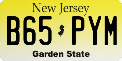 NJ license plate B65PYM