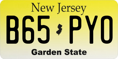 NJ license plate B65PYO