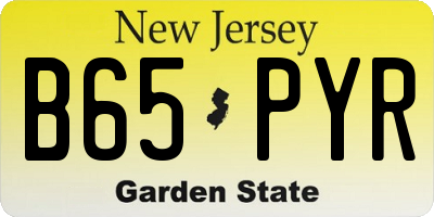 NJ license plate B65PYR