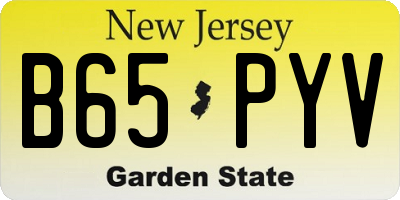 NJ license plate B65PYV
