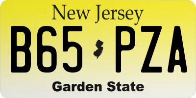 NJ license plate B65PZA