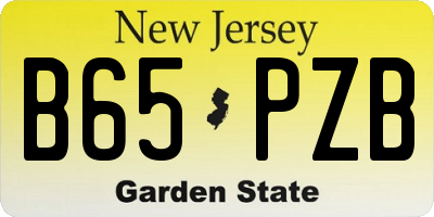 NJ license plate B65PZB