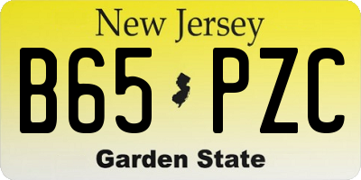NJ license plate B65PZC