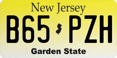 NJ license plate B65PZH