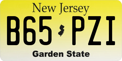 NJ license plate B65PZI
