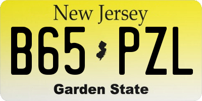 NJ license plate B65PZL
