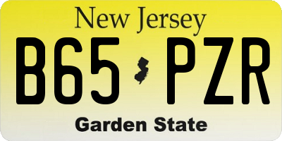 NJ license plate B65PZR