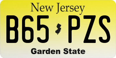 NJ license plate B65PZS