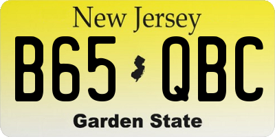NJ license plate B65QBC