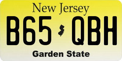 NJ license plate B65QBH