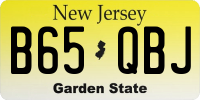 NJ license plate B65QBJ