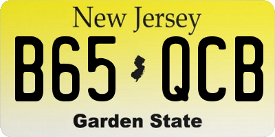 NJ license plate B65QCB