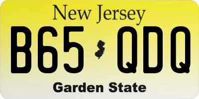 NJ license plate B65QDQ