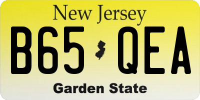 NJ license plate B65QEA