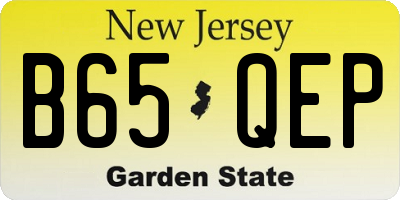 NJ license plate B65QEP
