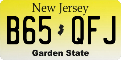 NJ license plate B65QFJ