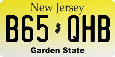 NJ license plate B65QHB