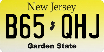 NJ license plate B65QHJ