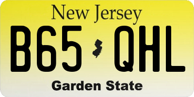 NJ license plate B65QHL