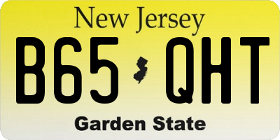 NJ license plate B65QHT