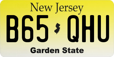 NJ license plate B65QHU