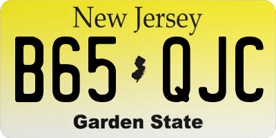 NJ license plate B65QJC