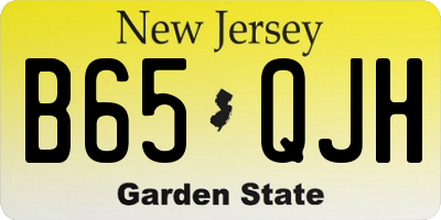 NJ license plate B65QJH