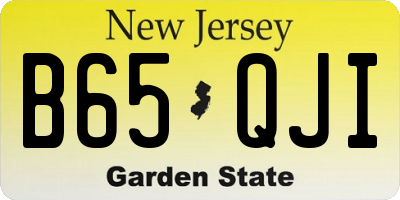 NJ license plate B65QJI