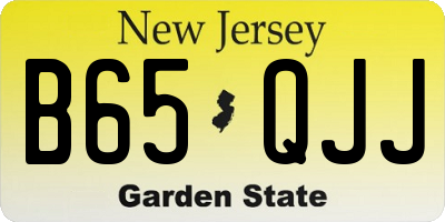 NJ license plate B65QJJ
