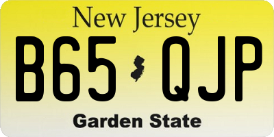NJ license plate B65QJP