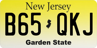 NJ license plate B65QKJ