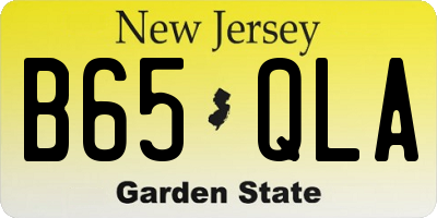 NJ license plate B65QLA