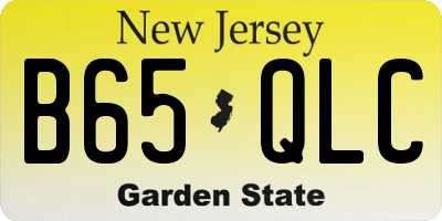 NJ license plate B65QLC