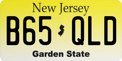 NJ license plate B65QLD