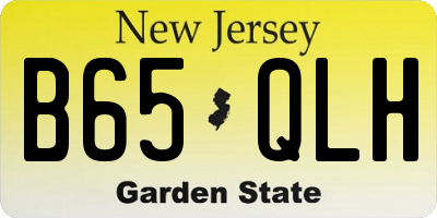 NJ license plate B65QLH
