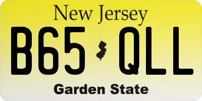 NJ license plate B65QLL