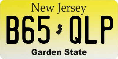 NJ license plate B65QLP