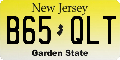 NJ license plate B65QLT