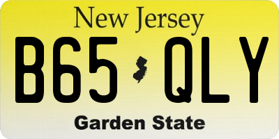 NJ license plate B65QLY