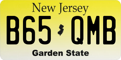 NJ license plate B65QMB
