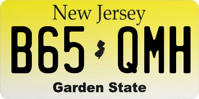 NJ license plate B65QMH