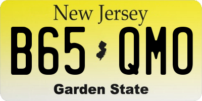NJ license plate B65QMO