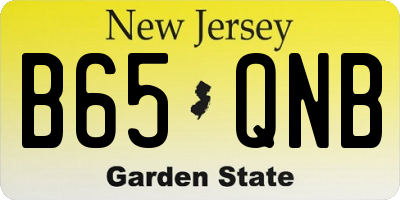 NJ license plate B65QNB