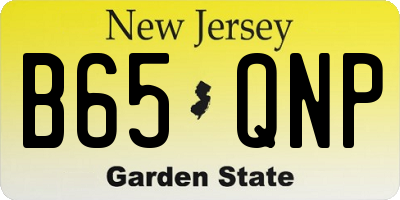 NJ license plate B65QNP