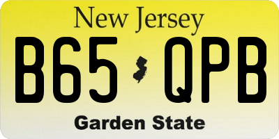 NJ license plate B65QPB