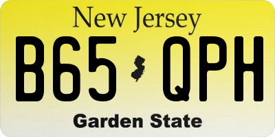 NJ license plate B65QPH