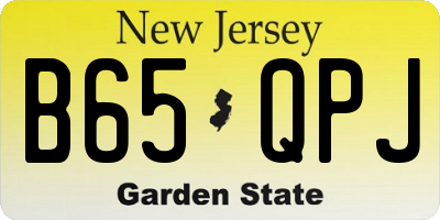NJ license plate B65QPJ