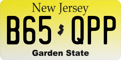 NJ license plate B65QPP