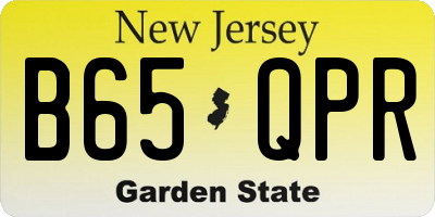 NJ license plate B65QPR